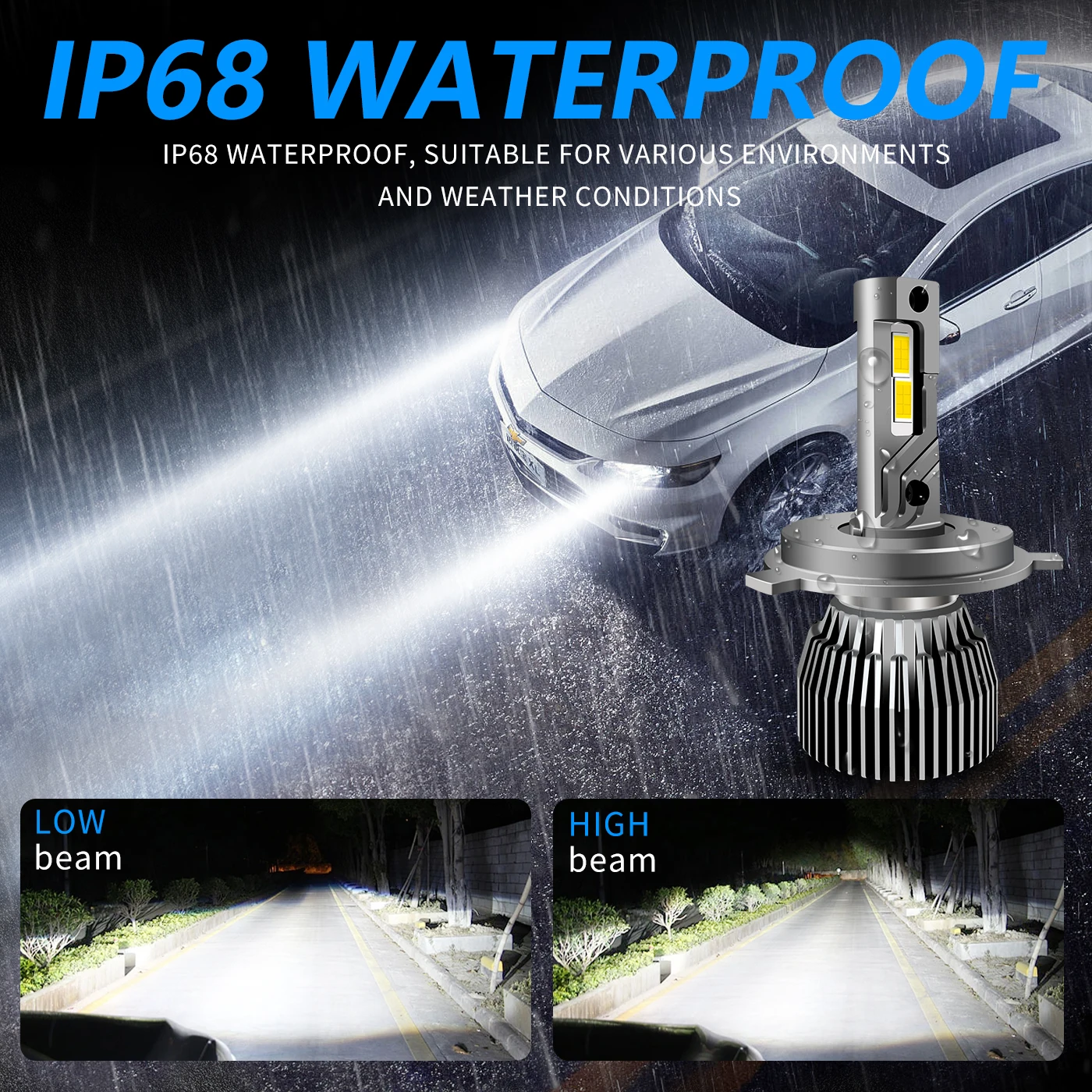 PSX26W Светодиодные лампы для фар 5202 4300K 9007 HB5 9004 HB1 9008 H13 P13W PSX24W H18 H19 H11 H7 H4