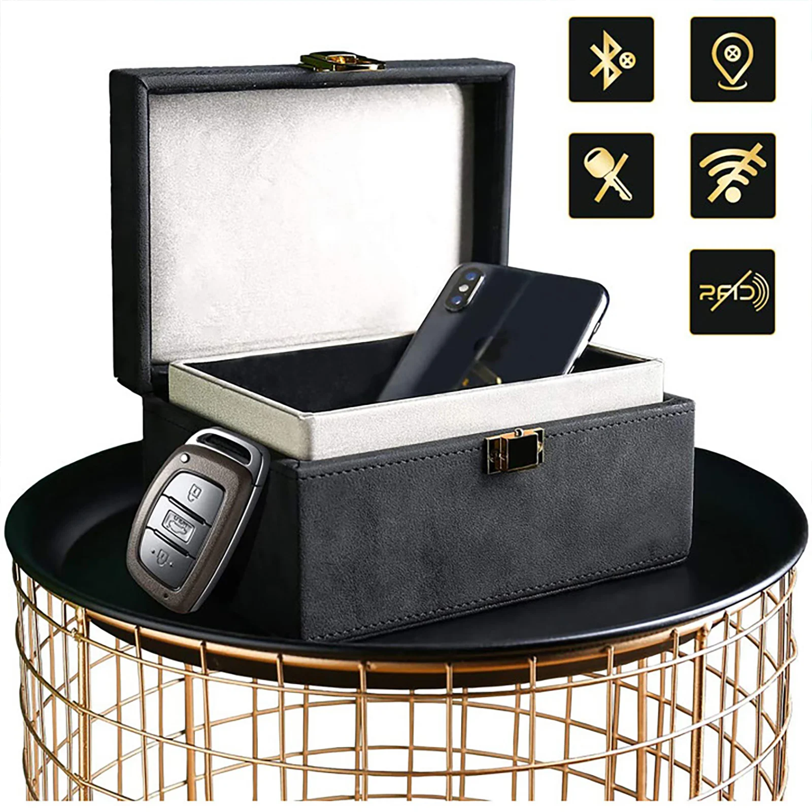 

Фотобокс для банковских телефонов, защитная коробка для карт, автомобильный блокировщик сигналов без ключа, защита от кражи, защитная короб...