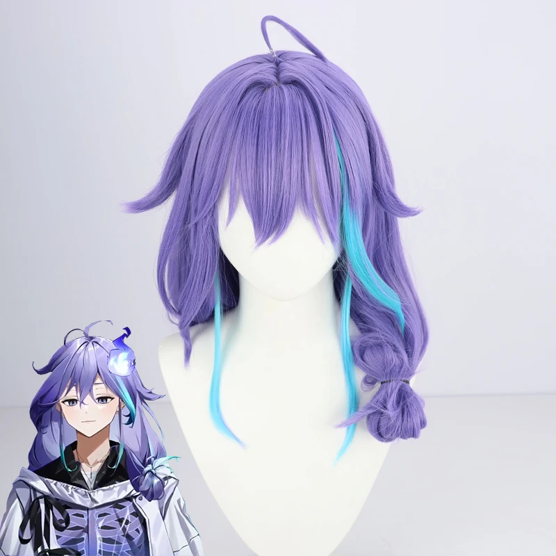 

VTuber Minase Rio Cosplay Wig Holostars UPROAR!!! Riocchi Purple Blue Long Synthetic Hair Youtuber Hololive Girls Hair Wig