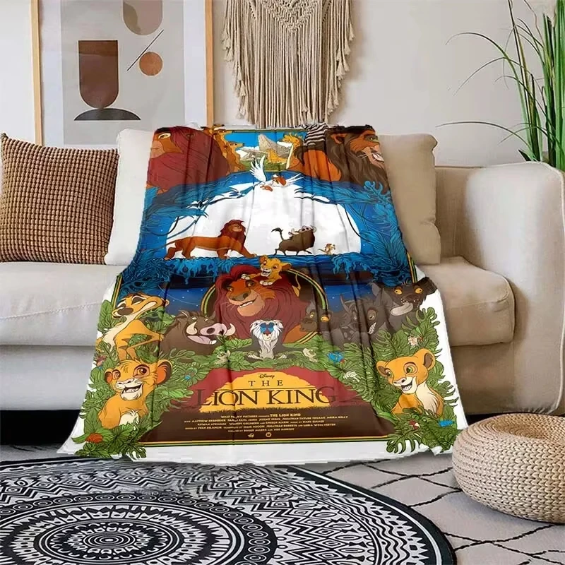 Мягкие одеяла с героями мультфильмов Король Лев Симба декоративные плюшевые