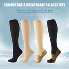 Носки компрессионные до бедра, спортивные дышащие, для женщин и мужчин, для циркуляции, для медсестер, езды на велосипеде, выше колена, 1 пара