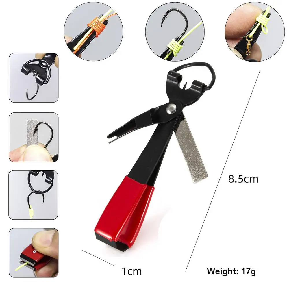 

4 in 1 Fast Tie Nail Knotter Line Cutter Clipper Nipper Hook Sharpener Fishing Tackle High Quality Quick Knot Tools