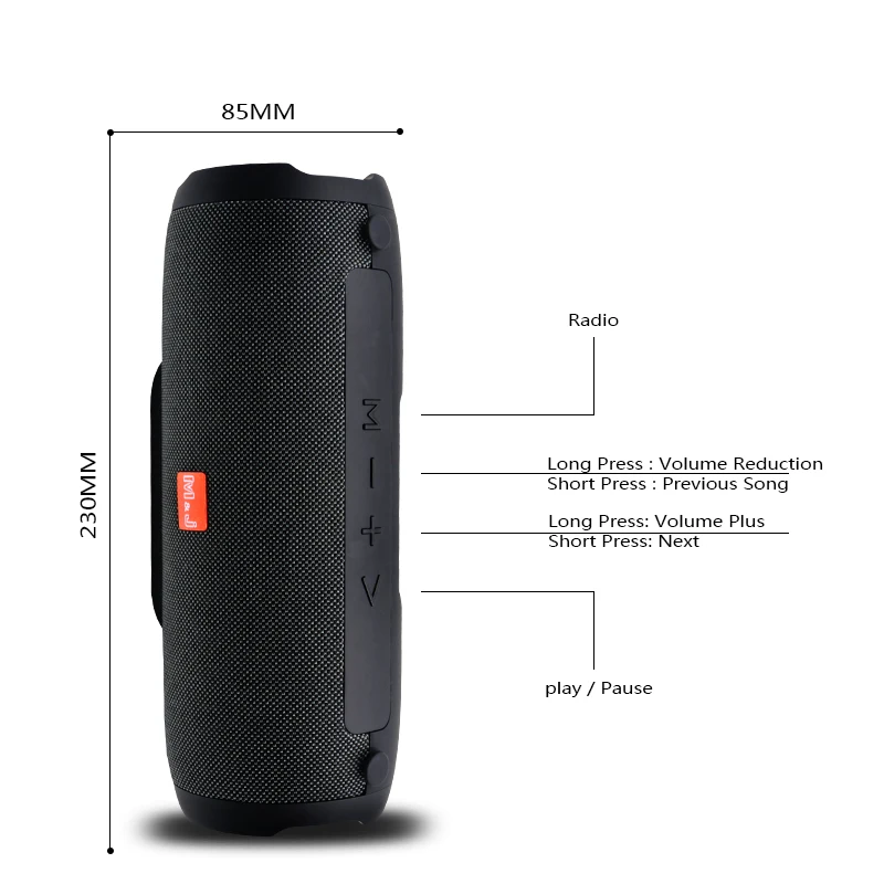 Портативная беспроводная Bluetooth-Колонка M &amp J стерео-динамик большой мощности 10 Вт