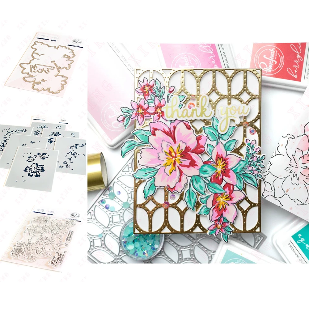 

Newest Scrapbook Paper Craft Blade Punch Metal Cutting Dies Grow Wild Diy Layering Stencils Decoration Embossing Reusable Stamps