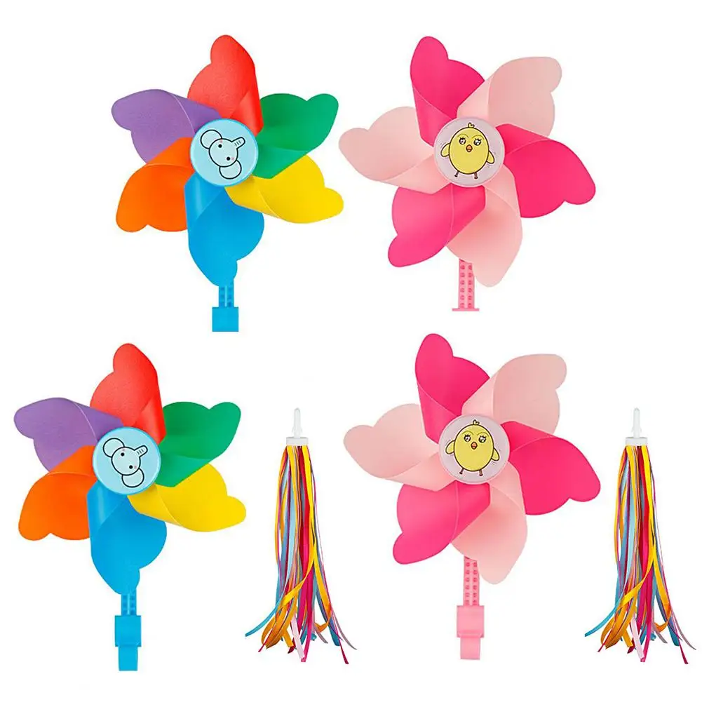 

Children Bike Pinwheel Colorful Spinning Small Windmill With Long/short Pole Scooter Decoration Accessories