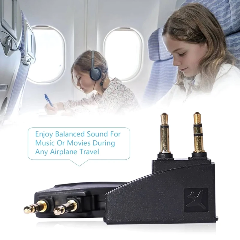 Фото Адаптер 3,5 мм для стереонаушников Airplane Airline Flight, совместимый с моделями 700, QC45, QC35, QC3, QC25, QC20, QC2, QC15, OE2, OE2I, AE2, AE2I, AE2W №1