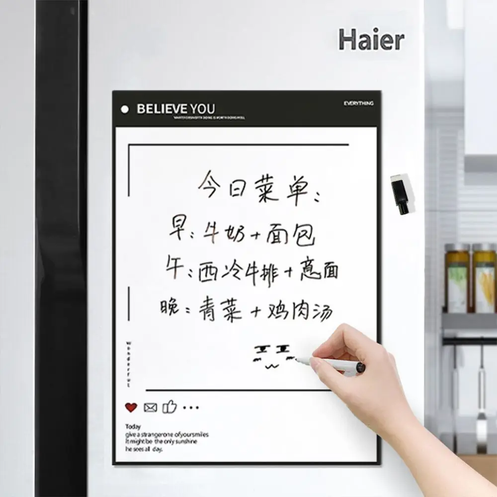 

A3 Size Magnetic Whiteboard White Boards Soft Home Office Kitchen Flexible Pad Fridge Stickers Memo Message Board