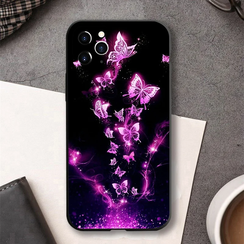 Luxurious Colored Butterfly Phone Case for Iphone 12 13 Mini 11 Pro XS XR MAX 8 7 Plus X SE2020 Fashion Back Cover Shell |
