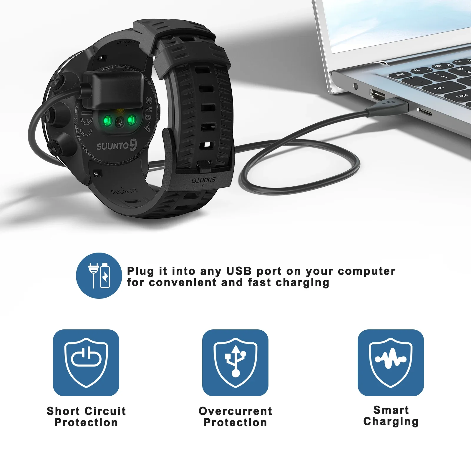 Зарядное устройство USB для Suunto 9/Spartan sport/EON Core/D5 зарядный кабель Spartan sport HR Baro