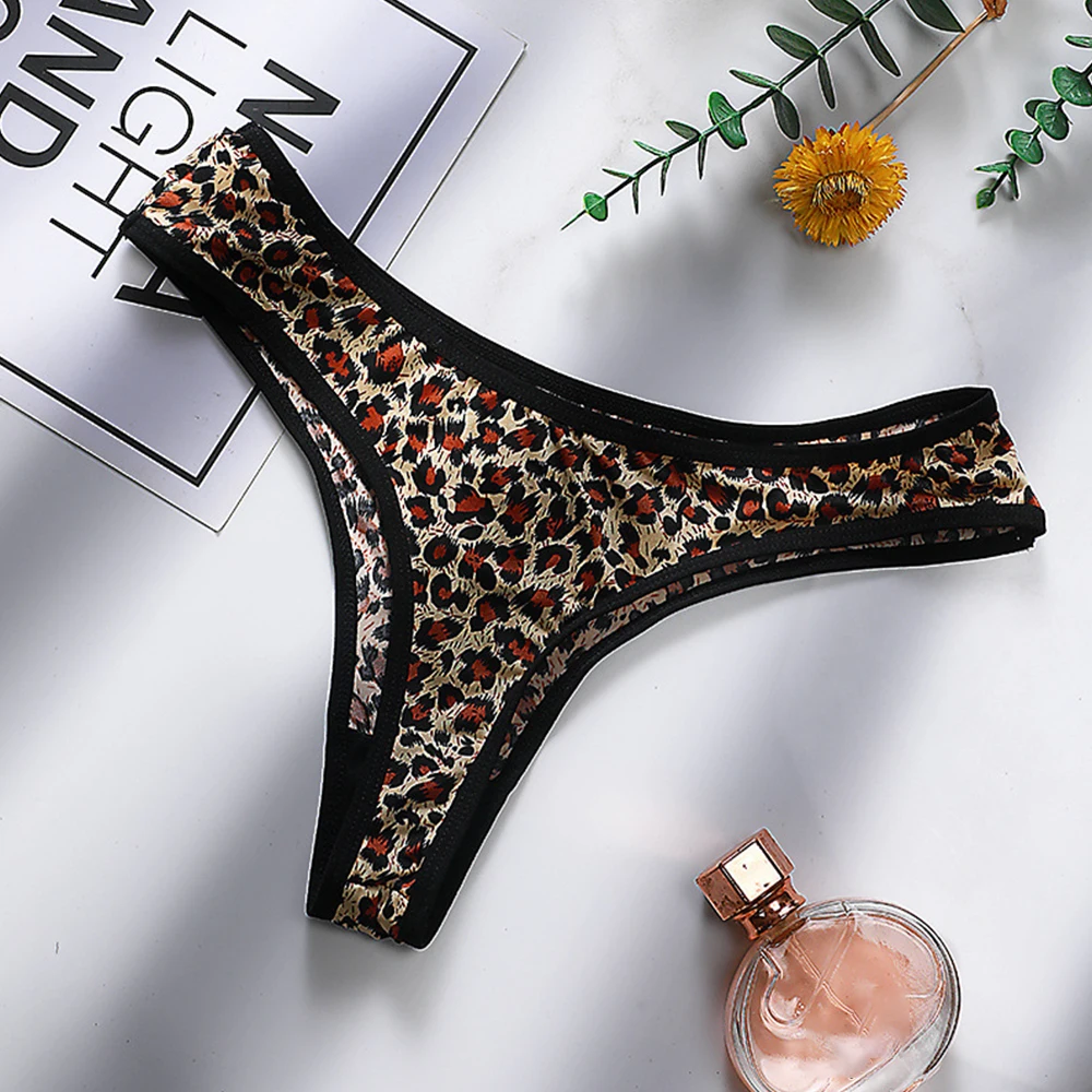 

Womens Leopard Lace Hollow Out Panties Sexy Lingerie Underwear See Through Seamless Panties Luxury String Femme Briefs