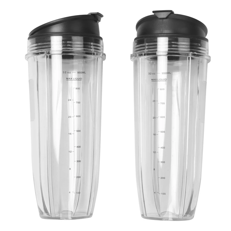

32-Ounce Cup With Sealed Lid Ninja Replacement Parts And Accessories For Nutri Ninja Auto-IQ 1000W And Dual Blender