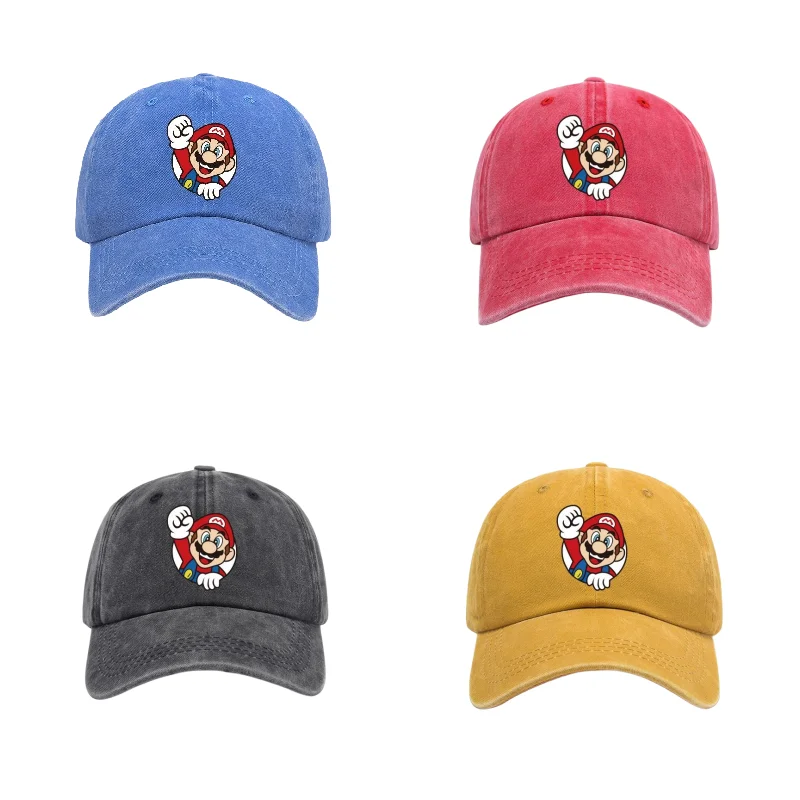 

Super Mario Bros cartoon animation peripheral cute casual sun visor baseball caps for men and women peaked caps holiday gifts