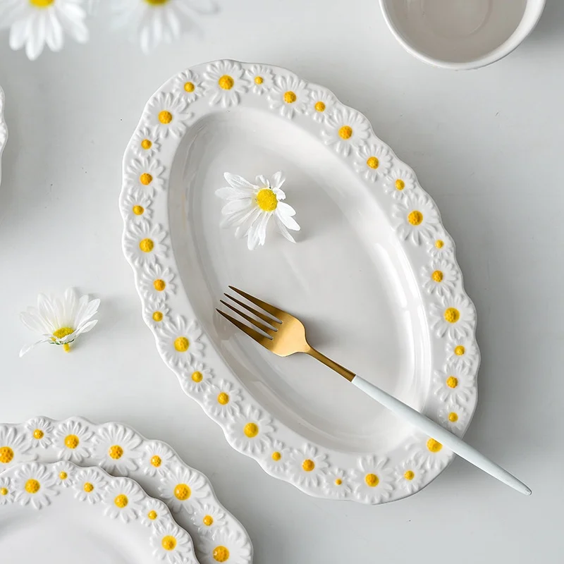 13pcs Good Quality Elegant Daisy Pattern Household Microwave