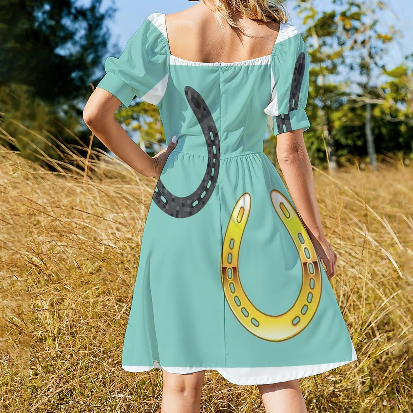 Платье-туфли с принтом лошади женские элегантные свободные платья летние