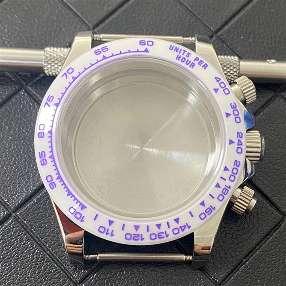 Stainless Steel Ceramic Bezel Gold Black Color Watch Case Watch Strap Modification Accessories for VK63 Movement