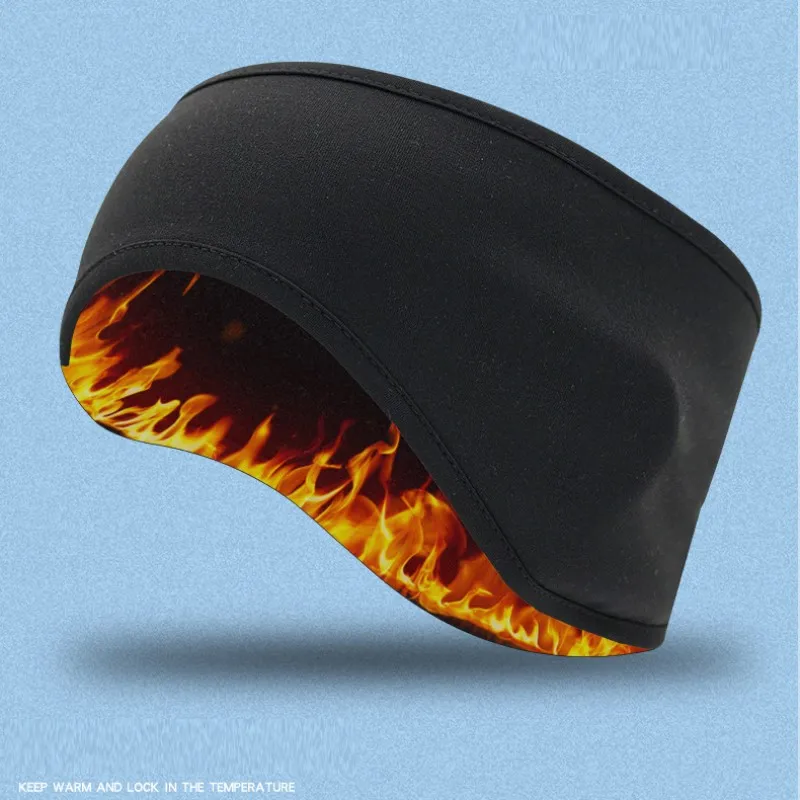 Зимняя спортивная повязка на голову теплая флисовая грелка для ушей чехол