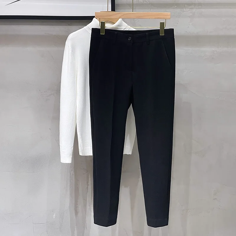 Зимний шерстяной офисный костюм брюки мужские тонкие шерстяные в британском