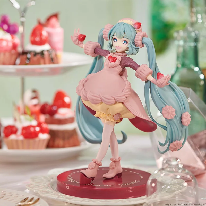 Фигурка Мику Hatsune из ПВХ, набор моделей FuRyu sweetsweet Series Piapro, персонажи клубники, шоколада, Короткие пирожные, коллекционные игрушки (art.: 3920bf9aca602) - 3920bf9aca602