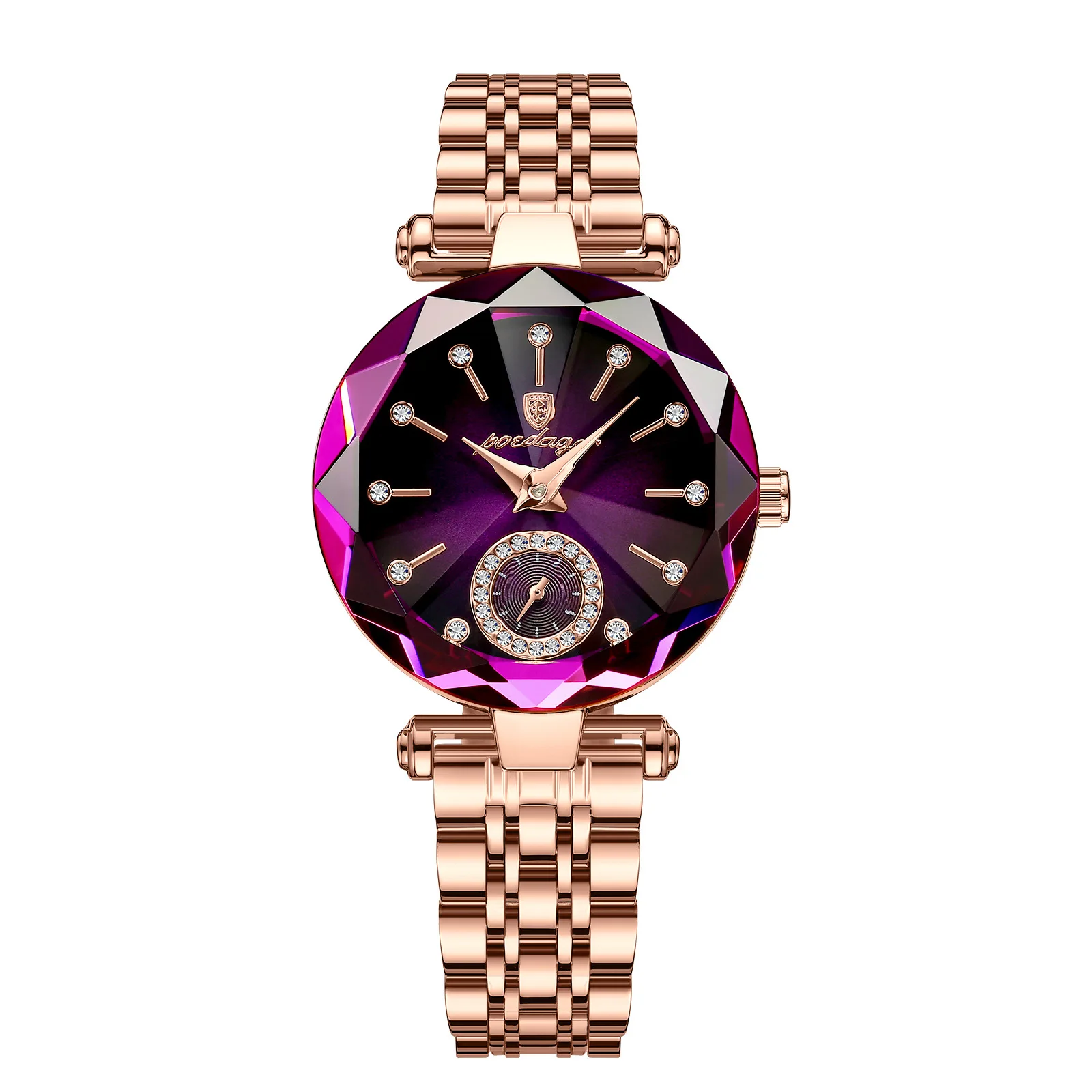Popular waterproof women's quartz watch casual ultra-thin watch Sparkling diamond natural fritillary disc creative design