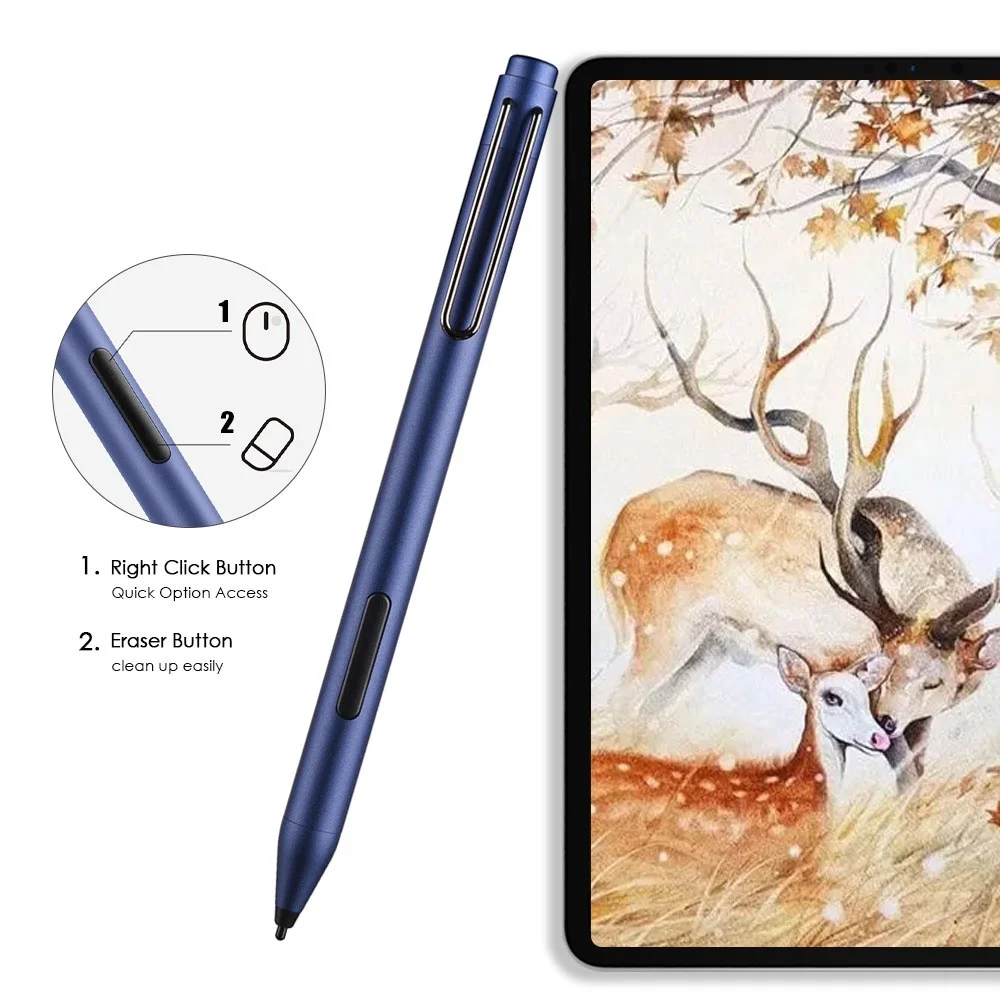 

Active Stylus Pen For Surface Pro7 Pro6 Pro5 Pro4 Pro3 Tablet Touch Screen Microsoft Go Book Latpop 1/2 Studio