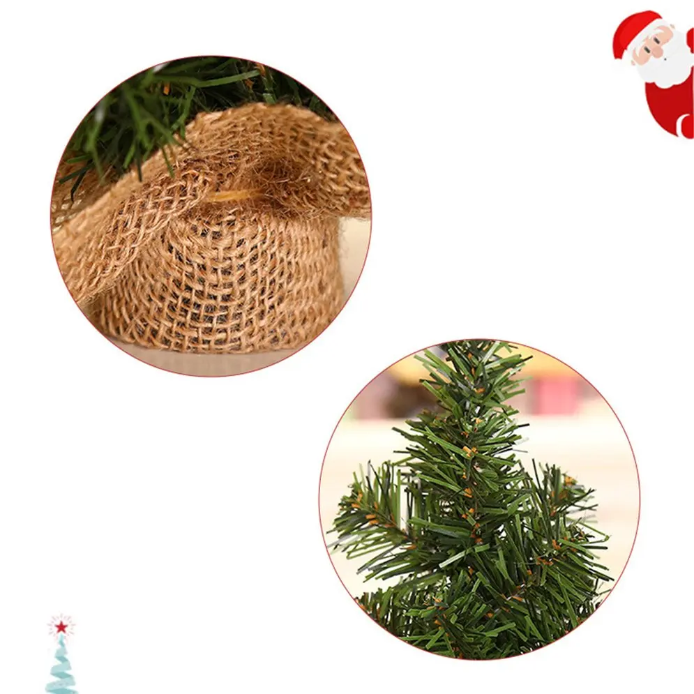 Christmas Tree 20Cm Green 30Cm Mini Burlap Day Shopping Mall Window Desktop Decoration | Дом и сад