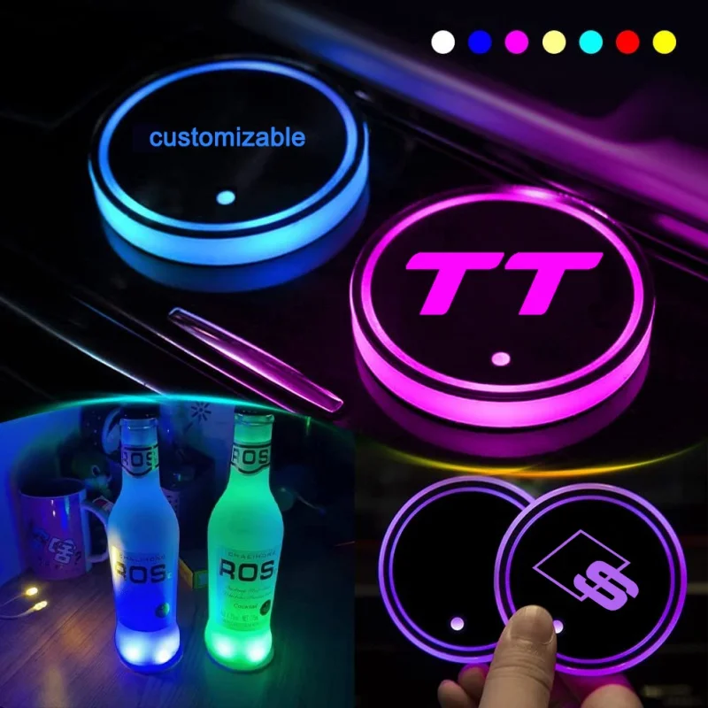 

Car Led Lights For Audi A3 A4 A6 A5 Q5 A1 Q7 A7 TT A8 Q3 Q8 A2 RS All Series Auto Interior Accessories Cup Holder Ambient Lamp