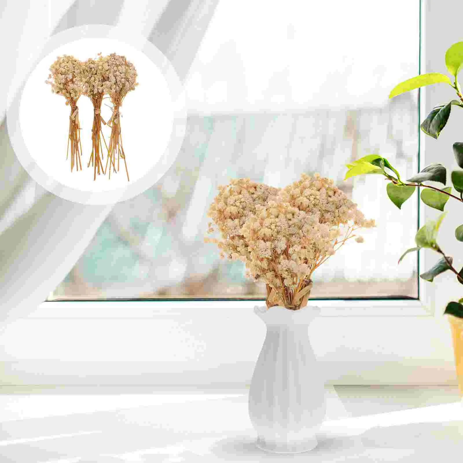 

Dried Flowers Flower Babysbreath Breath Bouquet Babys Branches Gypsophila Vase Stems Permanent Decor Natural Baby Dry Artificial