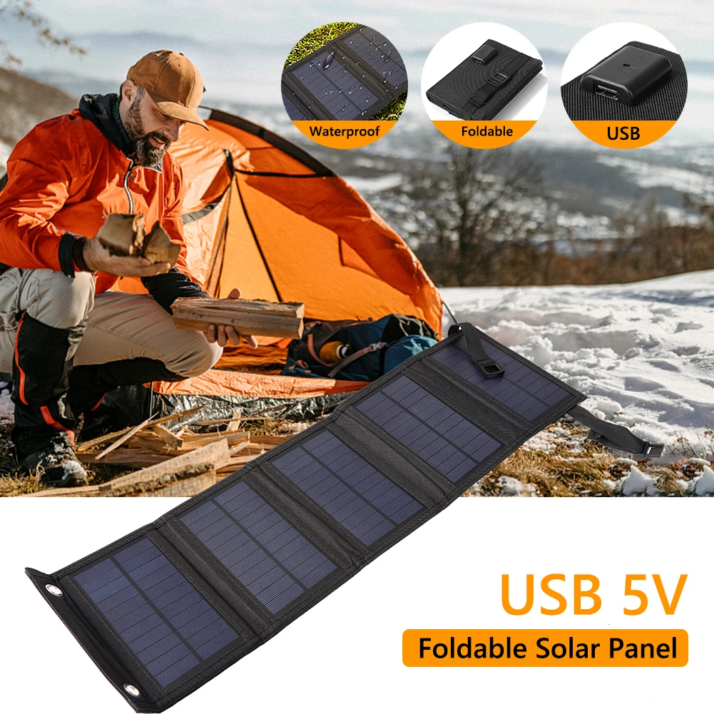

Waterproof Folding 20W Solar Cells Pack 5V USB Solar Panel for Mobile Phone