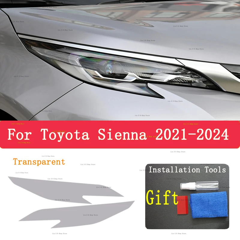 

Для Toyota Sienna 2021 2022-2024 Автомобильная внешняя фара Защита от царапин передняя лампа ТИНТ фотолампа аксессуары для ремонта крышки