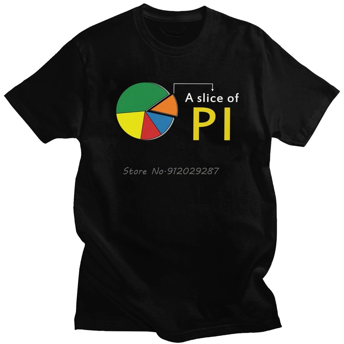 

Novelty Tshirt Men A Slice Of Pi Pizza Nerd T Shirt Short Sleeved Pure Cotton Tee Tops Leisure Algebra Math Lover T-shirt Gift