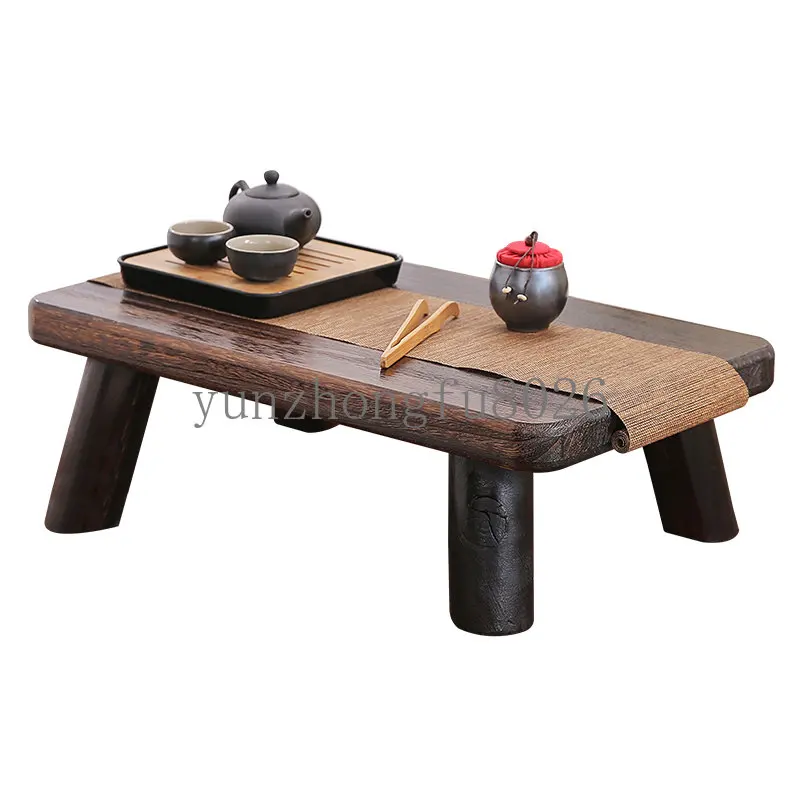 

Tea Table Traditional Rectangle Paulownia Wood Asian Antique Furniture Living Room Low Floor Table For Dining