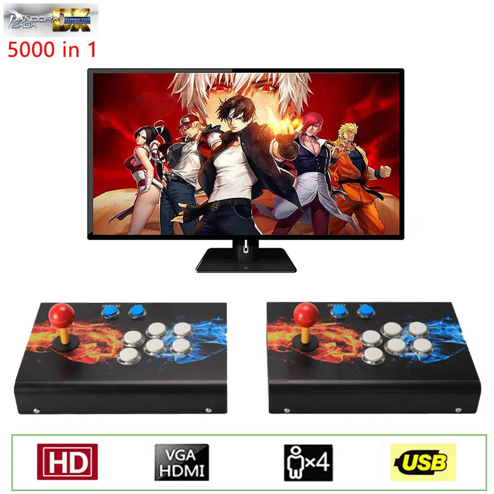 

7770 в 1 аркадная игровая консоль Pandora Сага Box DX, специальная игровая консоль, многопользовательские Джойстики, светодиодные кнопки, Bartop кабине...