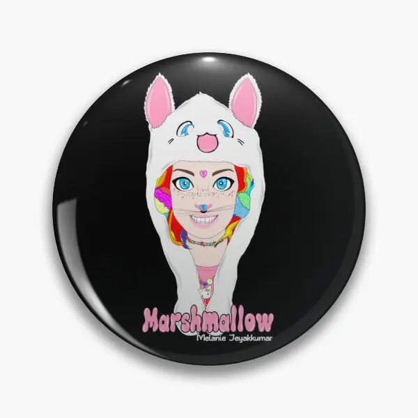 Marshmallow  Soft Button Pin Hat Gift Cartoon Lapel Pin Metal Creative Badge Women Fashion Brooch Decor Cute Lover Collar Funny