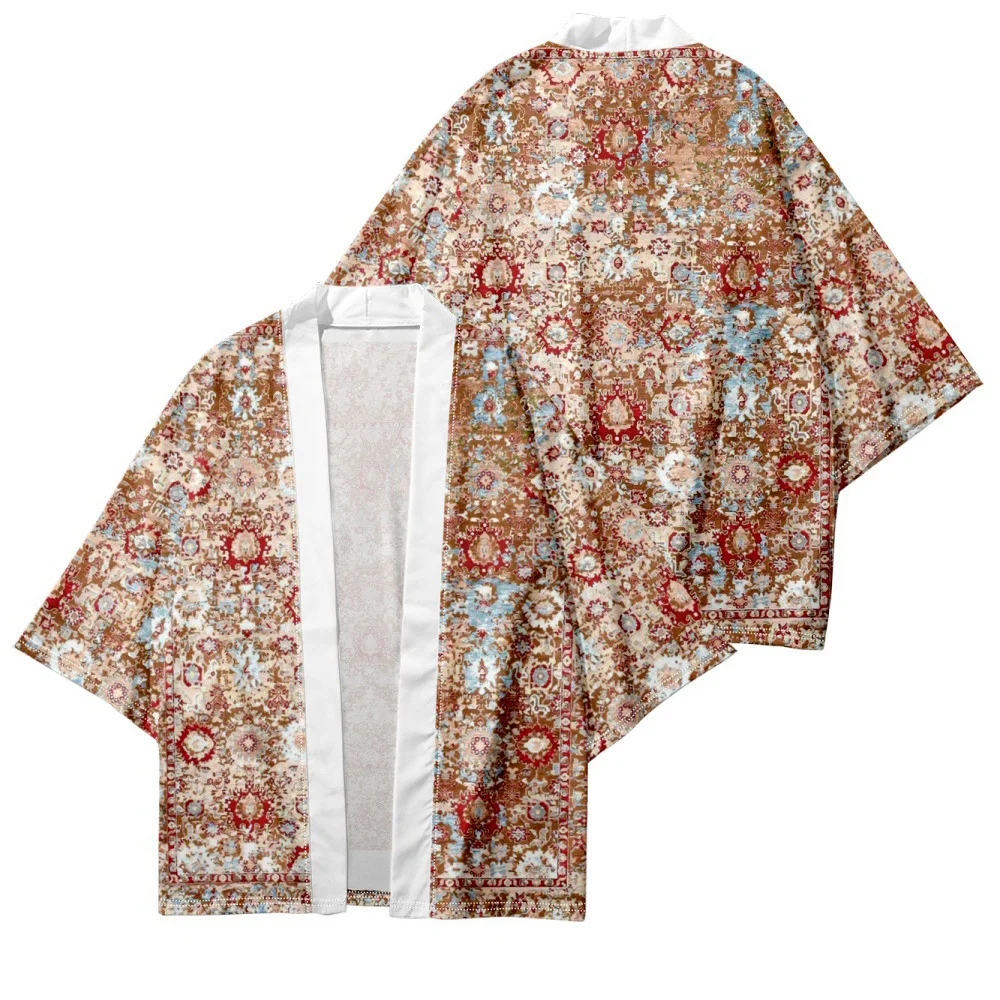 Японское традиционное кимоно самурая мужское японское с узором для косплея