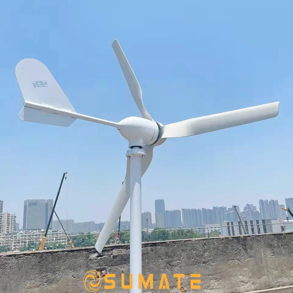 Горизонтальная ветряная турбина для домашней фермы 10 кВт 12 В 24 в 48 электрический