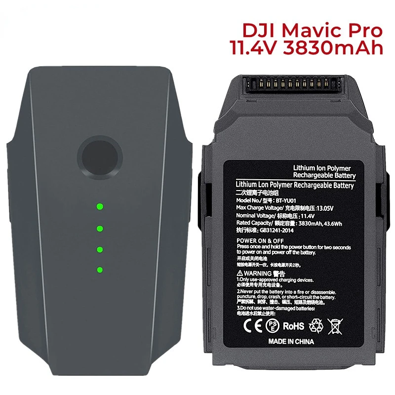 

1-4 Mavic Pro Battery 11.4V 3830mAh,Intelligent Flight Replacement Battery Pack for Mavic Pro Platinum, Mavic Pro Alpine