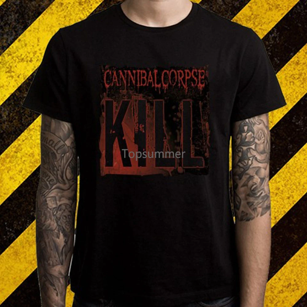 

New Cannibal Corpse Kill Tharsh Metal Band Men'S Black T-Shirt Size S To 2Xl T Shirt Casual Men Clothing Interesting