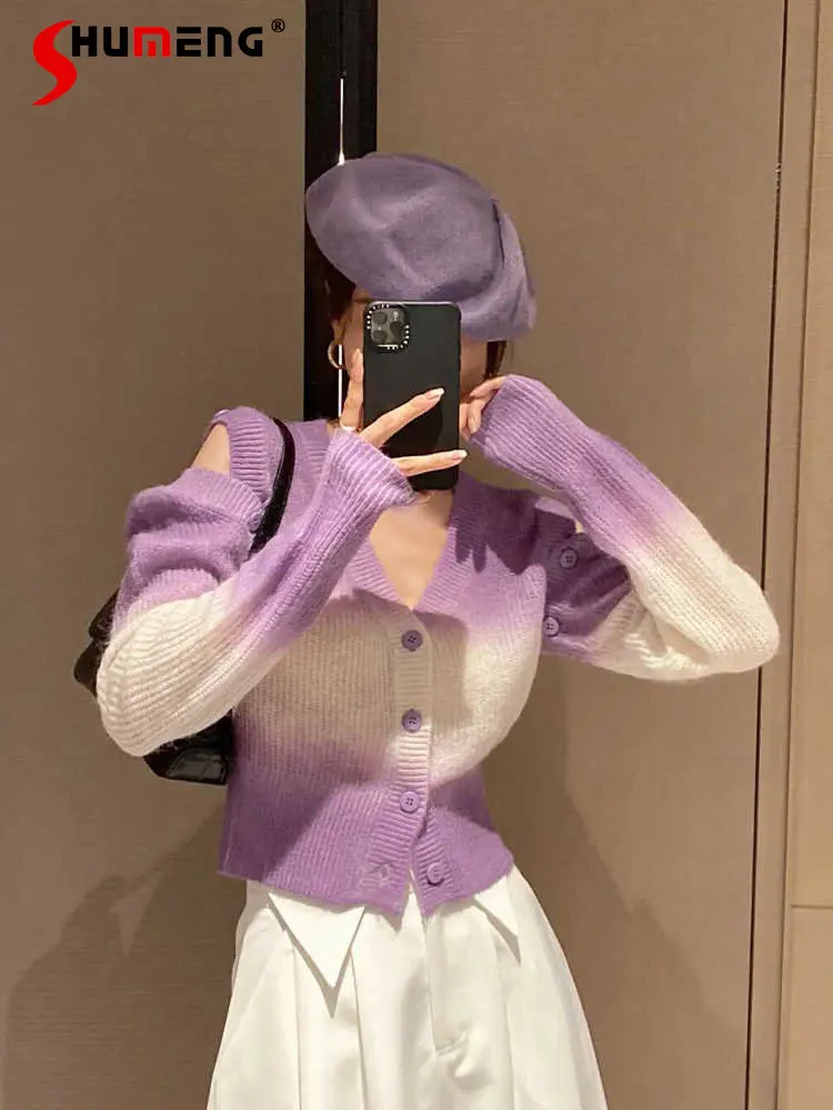 

Early Autumn Clothes New Women's Autumn French Style High-Grade Knitted Top Ladies Fashion Classic Style Sweater Cardigan Coat