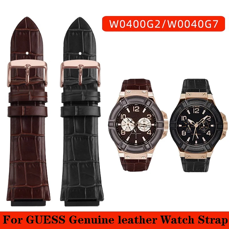 

Genuine leather watch strap For GUESS W0040G3 W0247G3 W0040G7 Series cowhide watchbands 22mm Men's Wrist band Bracelet New