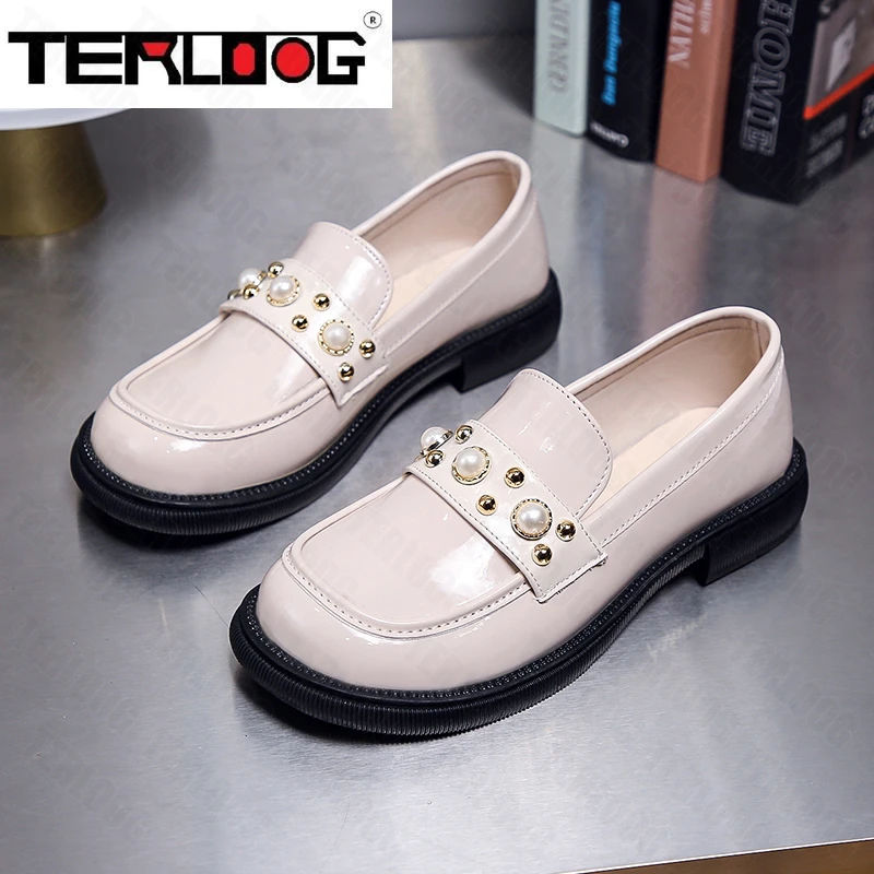 

Lolita Chunky Sandals 2022 Spring New Women Flats Pearl Mary Janes Shoes Sport Casual Shoes Fashion Dress Slip-on Oxford Shoes