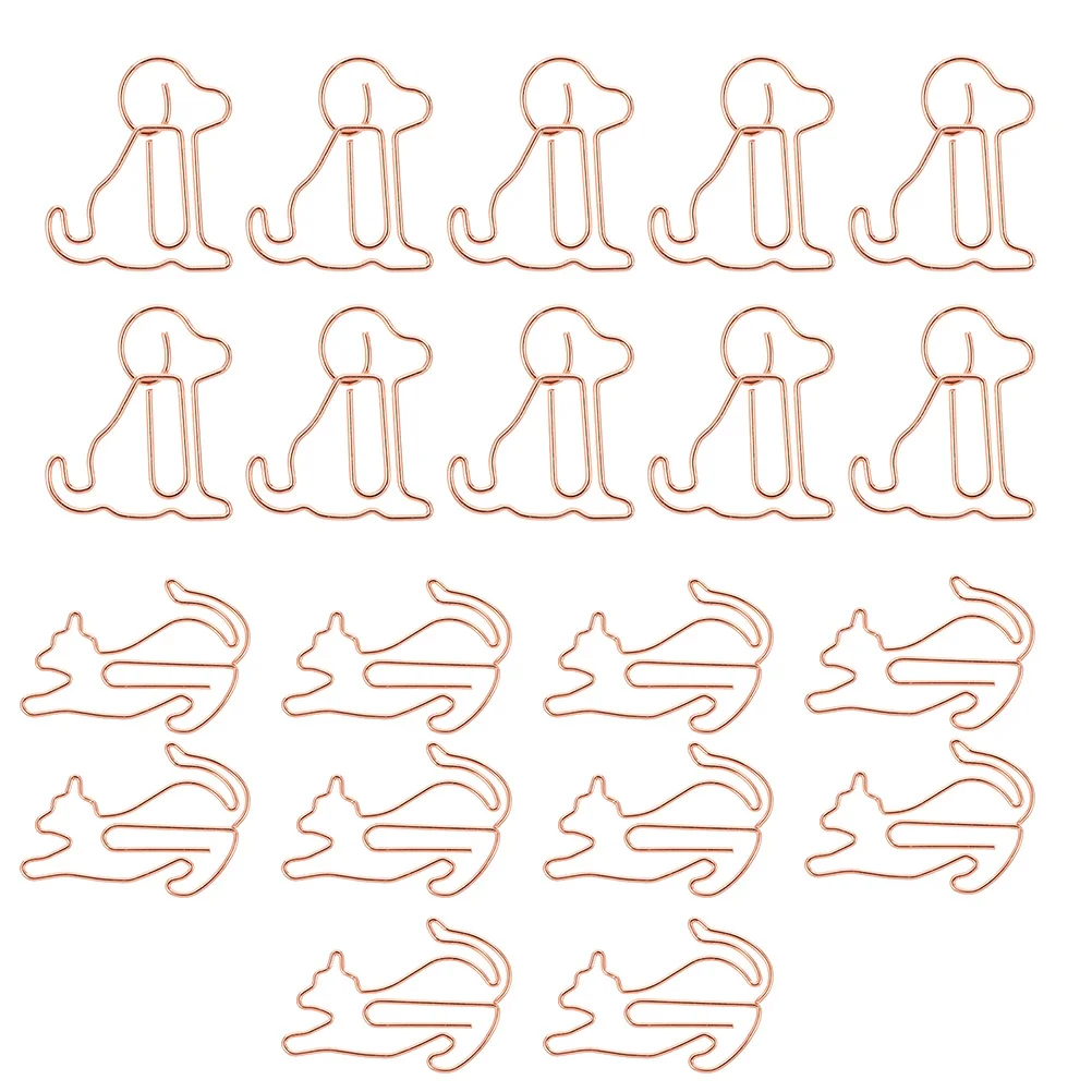 

1 Set Metal Paper Clips Adorable Cat Paperclips Lovely Dog Paperclips for Student