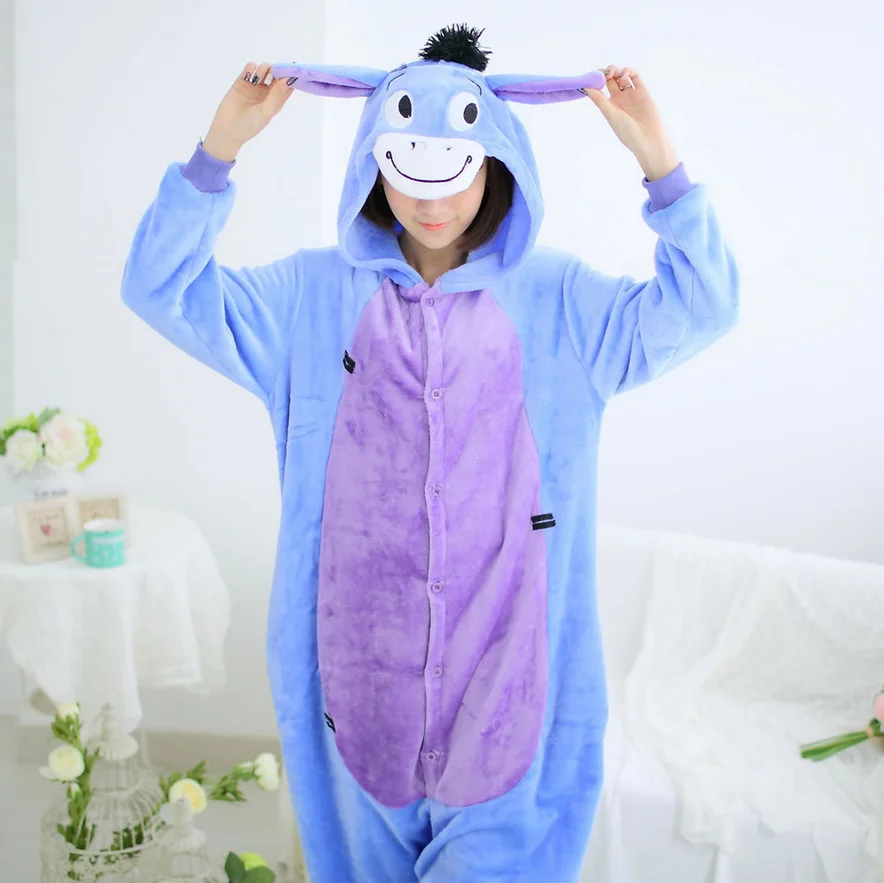 

Unisex Donkey Costumes Onesies Monster Cosplay Pajamas Adult Pyjamas Animal Sleepwear Jumpsuit