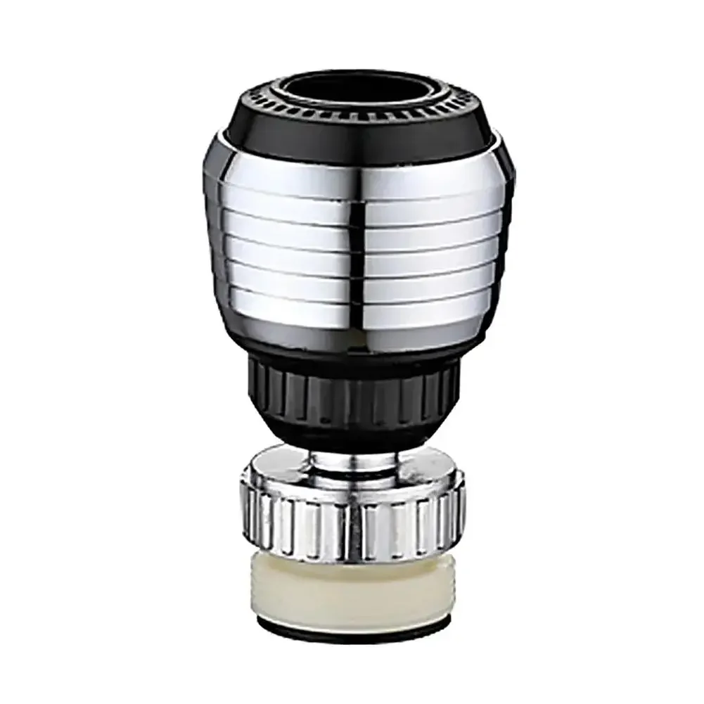 

Пластиковый поворотный аэратор для смесителя серебристо-белый+черный