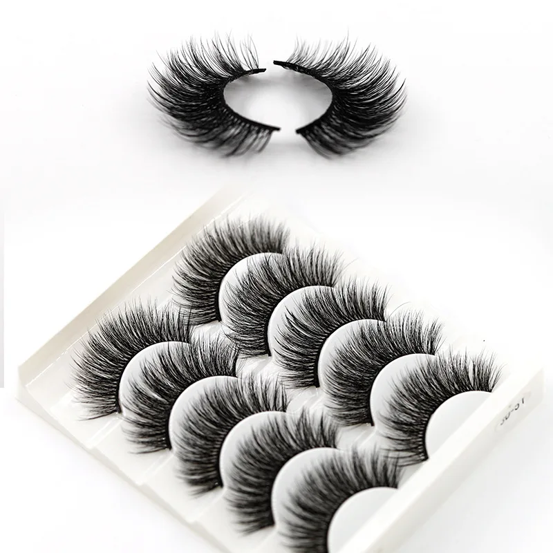 

5 Pairs of European and American Multi-layer Chemical Fiber False Eyelashes Curling Thick High-end False Eyelashes Set