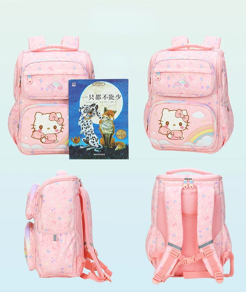 Hello Kitty Schoolbag Primary School Student Lightweight Burden Alleviation Girl Children Backpack Girl  backpacks