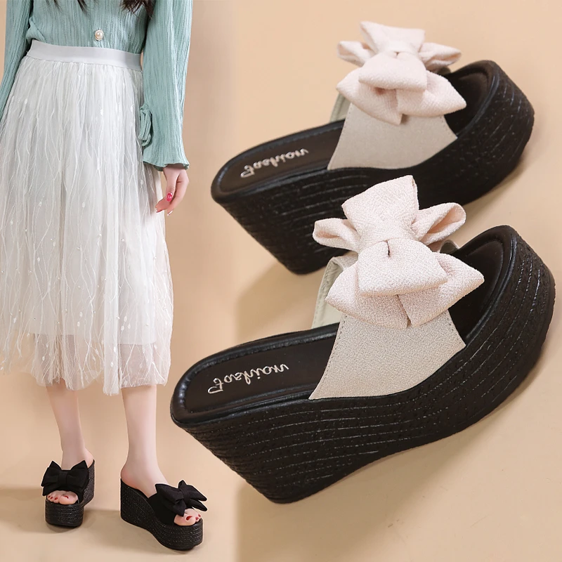 

Ladies Slippers Summer Beach Shoes Women High Heels Platform Wedge Slippers Women Shoes Sandals