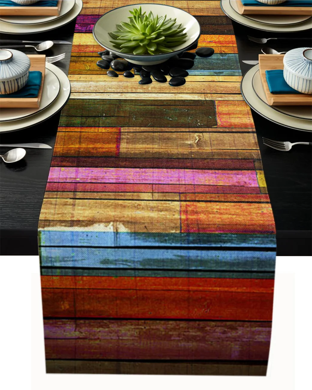 

Planks Cracks Red Purple Texture Timber Retro Tablecloth Table Runner Decoration Home Decor Dinner Table Decoration Table Decor