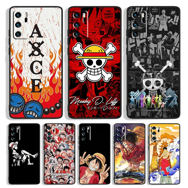 

Anime One Piece For Huawei Mate 40 30 20X 10 Lite P Smart S Z Plus Pro 2021 2020 2019 2018 Black Phone Case Capa