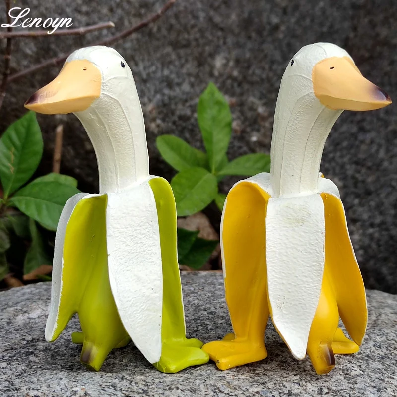 

Lenoyn Creative Banana Duck Home Decoration Duck Cartoon Desktop Decoration Birthday Gift Fruit Animal Decoration Jewelry