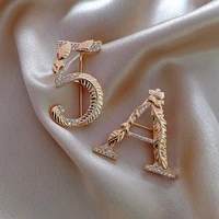 fashion personality gold silver color a letter brooches for women number 5 brooch jewelry accessories exquisite gift for women